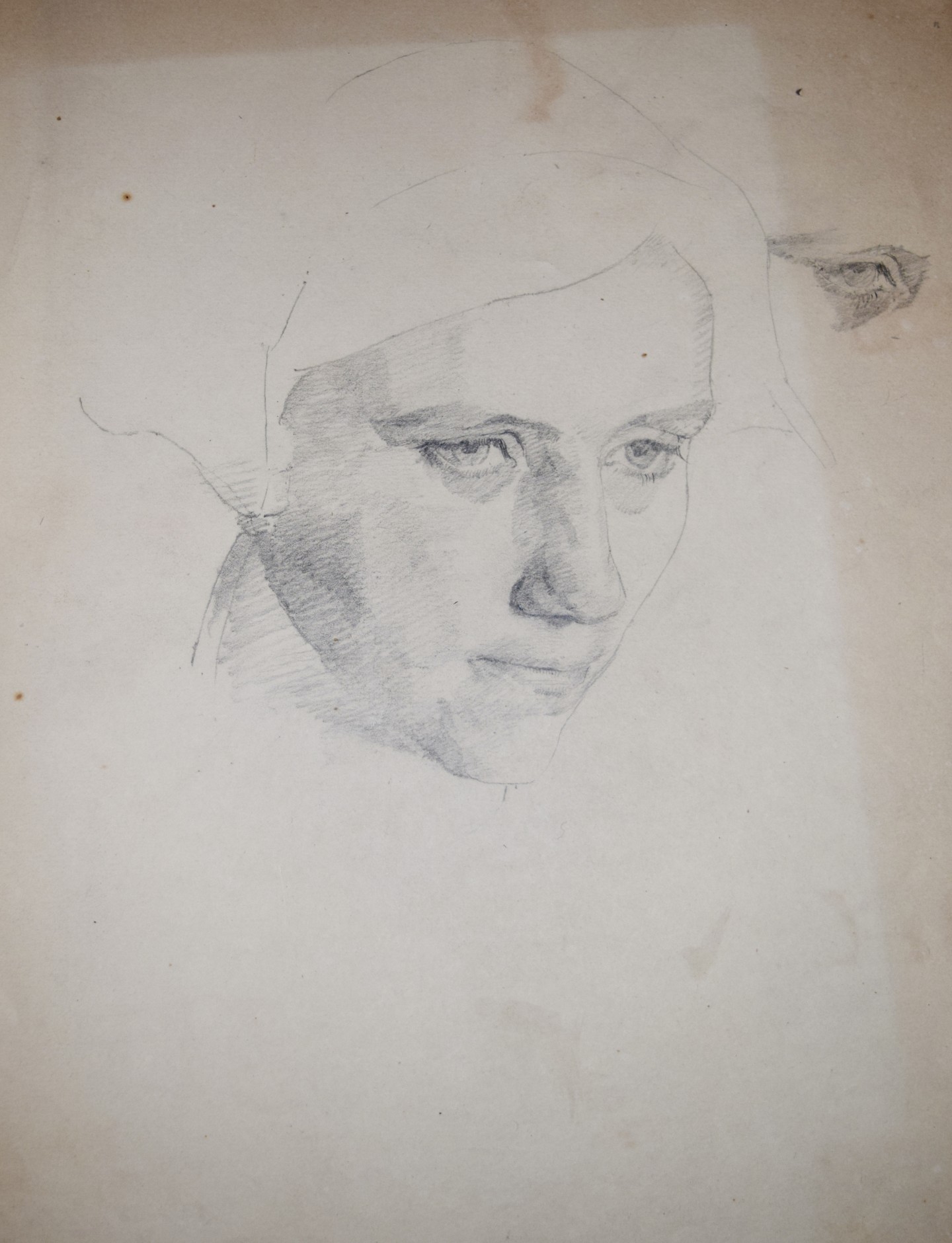 Sketch for Nurse and Baby (Head of  a Woman)