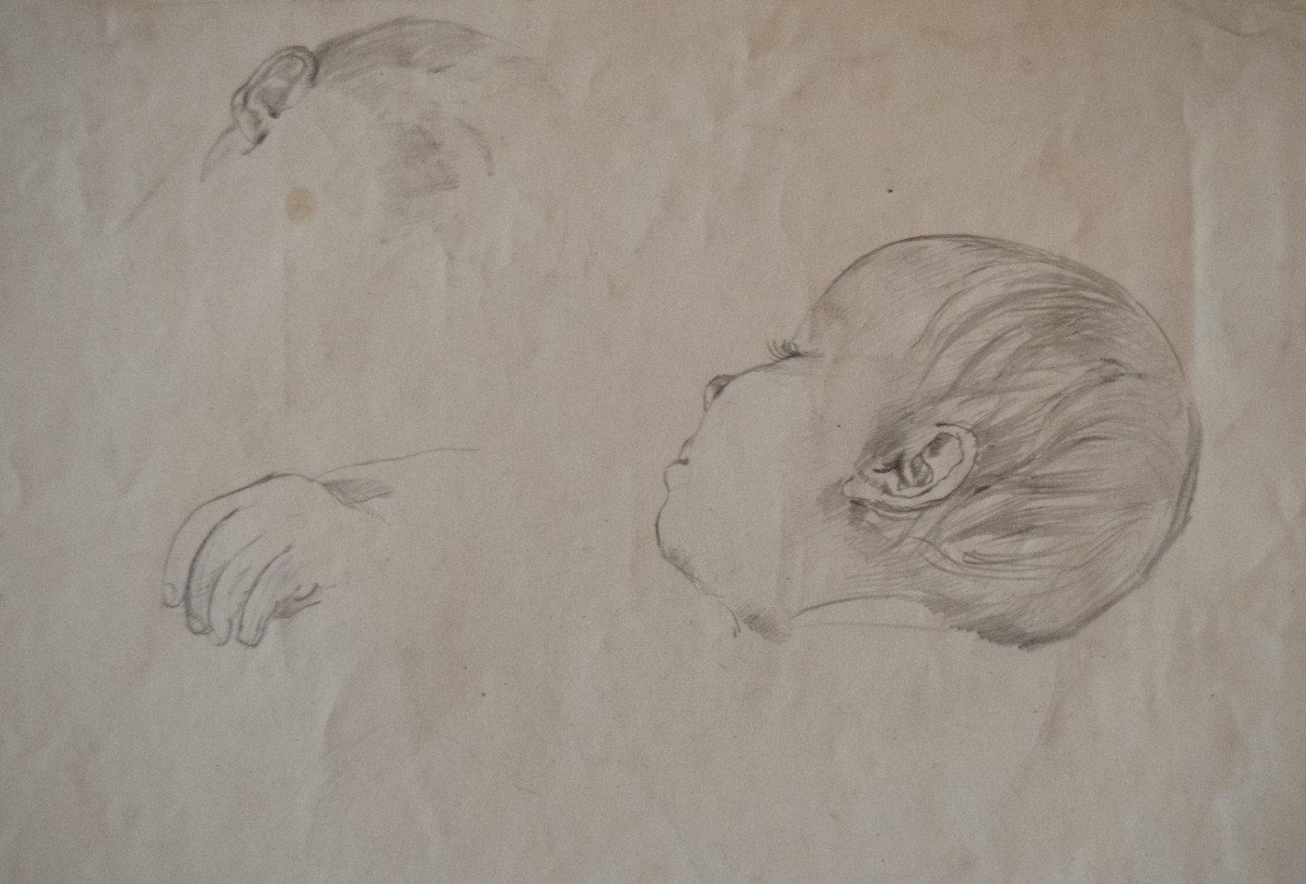 Sketch for Nurse and Baby (Double sided studies of a baby)