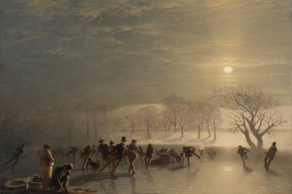 Skaters: Duddingston Loch by Moonlight, 1857