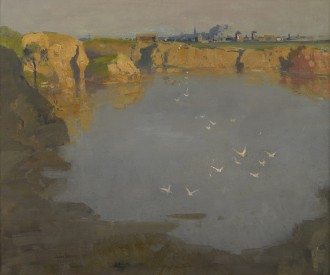 Edinburgh from Craigleith Quarry, c. 1898